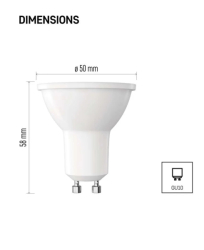 žárovka LED Classic MR16 (230V), 3W (32W), GU10, 345lm, 3000K (teplá bílá)
