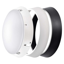 LED svítidlo kruhové, přisazené, 14W teplá bílá - bílá / černá