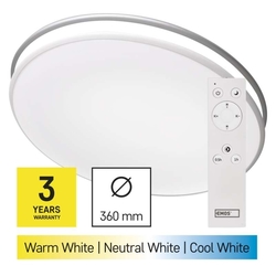 LED svítidlo ALVI kruh 360mm, přis.bílé, 24W, stmív. 80-1920lm, 2700-6500K, IP20