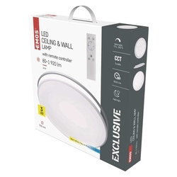 LED svítidlo EXCLUSIVE pr.360mm, přis.bílý, 24W, 80-1920lm, 2700-6500K, stmív, IP20