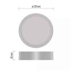 LED svítidlo NEXXO kruh 170, přis.bílé, 12,5W, 1100lm, 3000-4000K, IP40/20