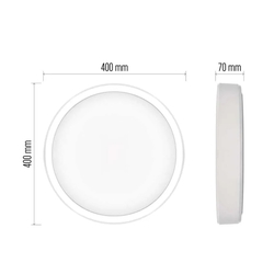 LED sv. ILVI WiFi  kruh 400mm, přis.bílé, 30W, stmív. 180-1800lm, 2700-6500K, IP20 GoSmart