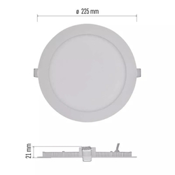 LED svítidlo NEXXO kruh 225, vest.bílé, 18W, 1500lm, 3000K (teplá bílá), IP40/20