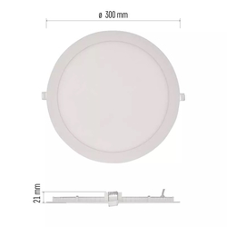 LED svítidlo NEXXO kruh 300, vest.bílé, 25W, 2100lm, 4000K (neutr.bílá), IP40/20