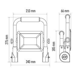 LED reflektor přenosný, 31W 2800lm 4000K (neutr.bílá) IP44