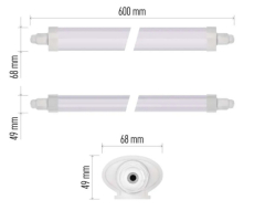 LED svítidlo DUSTY 18W 2340lm 4000K (neutr.bílá) IP65, 60cm