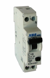 chránič + jistič RCBO  C 25A  2pól. 1mod. 30mA - 4,5kA - OMU system