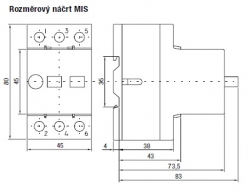 spínač motoru MIS-1,6  (1-1,6A)