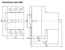 spínač motoru MIS-6,3  (4-6,3A)