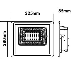 LED reflektor SOLAR  35W, 4000K, 2450lm, IP65  (VT-100W)