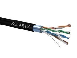 kabel datový FTP 4x2x0,5 - Cat.5e PE (venkovní) / drát Cu, stíněný, bal.305m - SOLARIX