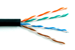 kabel datový UTP 4x2x0,5 - Cat.5e PE (venkovní) / drát Cu, bal.305m - SOLARIX