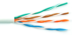 kabel datový UTP 4x2x0,5 - Cat.5e PVC / drát Cu, bal.305m - SOLARIX