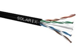 kabel datový UTP 4x2x0,5 - Cat.6 PE (venkovní) / drát Cu, bal.buben 500m - SOLARIX