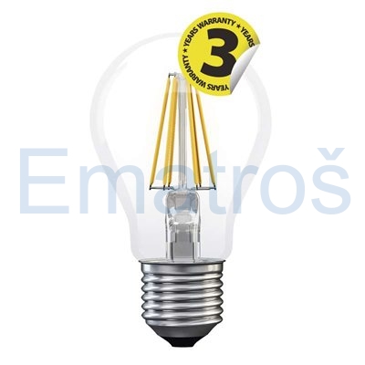 žárovka LED Filament A60, 5,9W, E27, 806lm, 4000K (neutr.bílá)