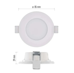 LED svítidlo LORI pr.85, vest.bílé, 4,5W, 345lm, CCT 2700/4000K, IP65