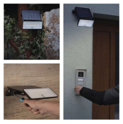 LED solární reflektor SOLO s poh.čidlem 1600lm 4000K (neutr.bílá) IP54 černá