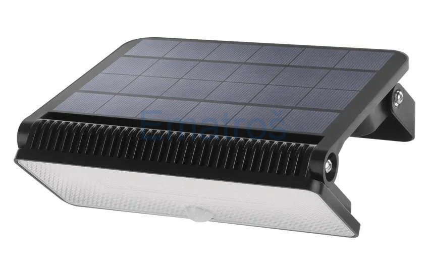 LED solární reflektor SOLO s poh.čidlem 1600lm 4000K (neutr.bílá) IP54 černá